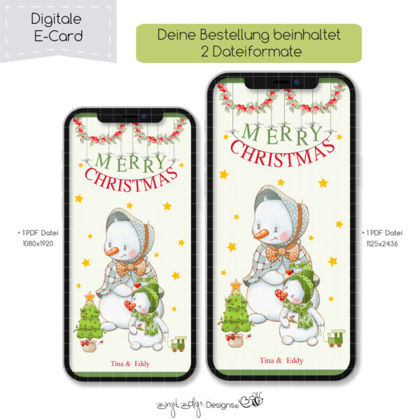 Ecard Weihnachtsgrüße Little Snowman [Digital] – Bild 4