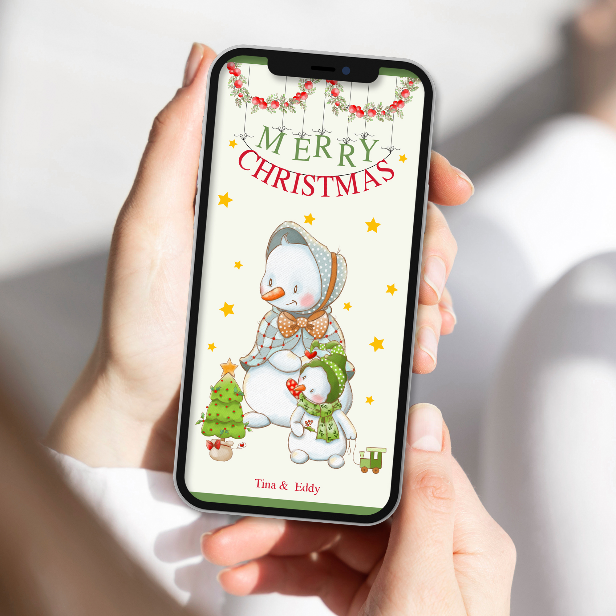 Ecard Weihnachtsgrüße Little Snowman [Digital] – Bild 2