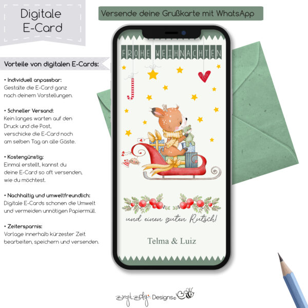 Ecard Weihnachtsgrüße Reh Rudy [Digital] – Bild 5