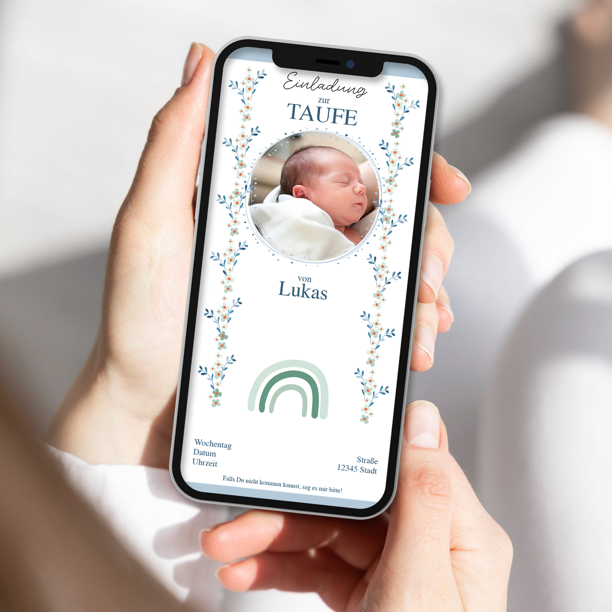 Ecard Taufe Regenbogen Boy [Digital] – Bild 2