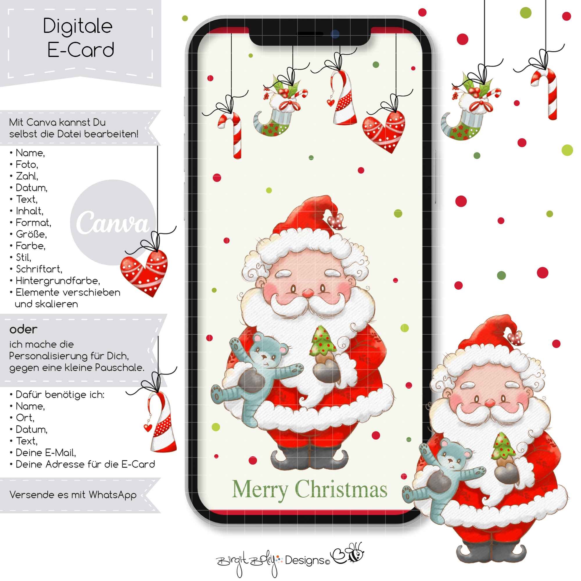 Ecard Weihnachtsgrüße Weihnachtsmann 01 [Digital] – Bild 3
