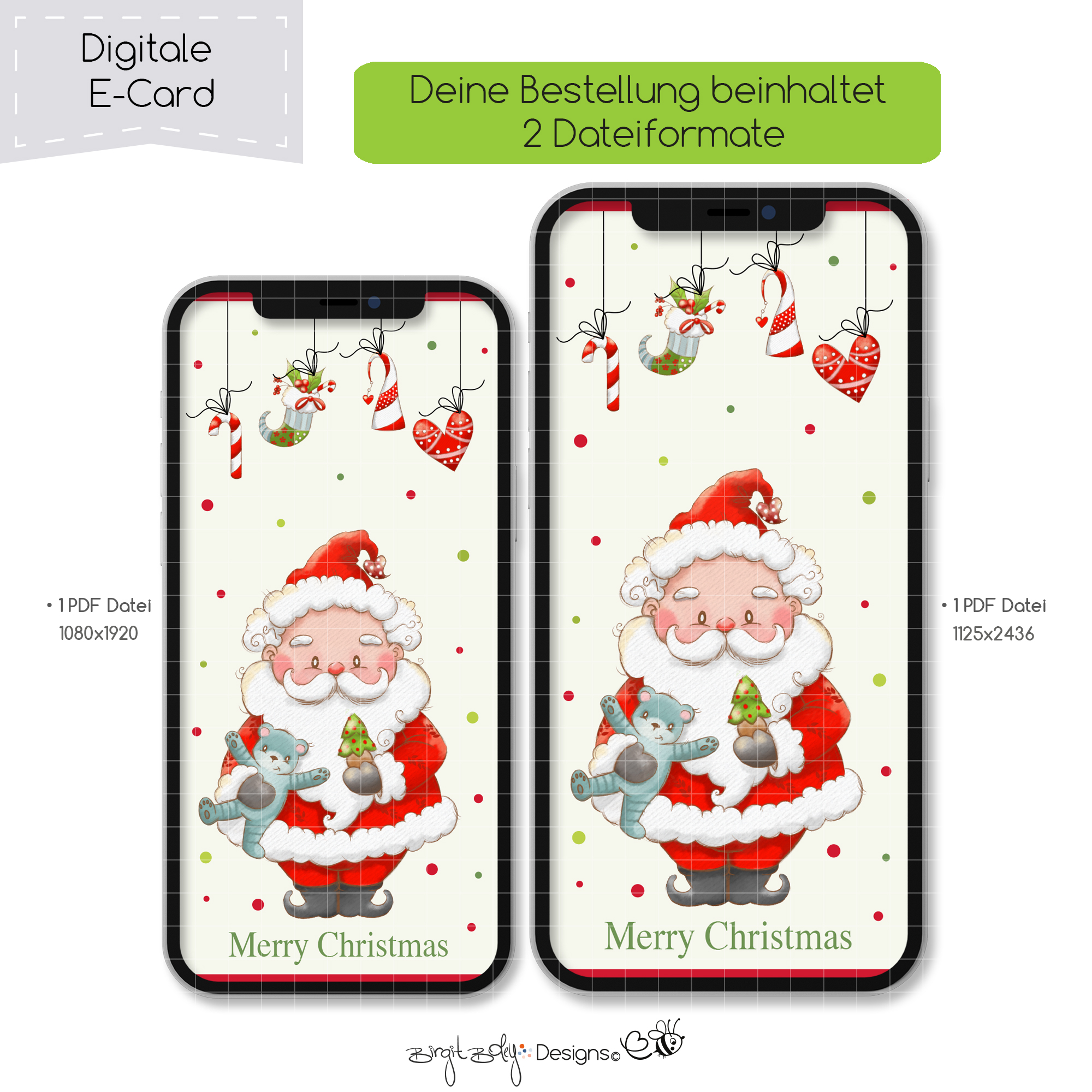 Ecard Weihnachtsgrüße Weihnachtsmann 01 [Digital] – Bild 4