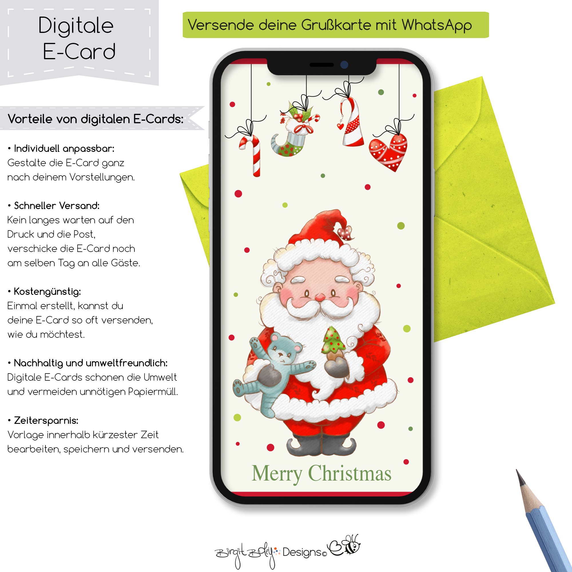 Ecard Weihnachtsgrüße Weihnachtsmann 01 [Digital] – Bild 5