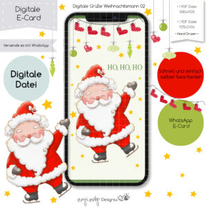 Ecard Weihnachtsgrüße Weihnachtsmann 02 [Digital]