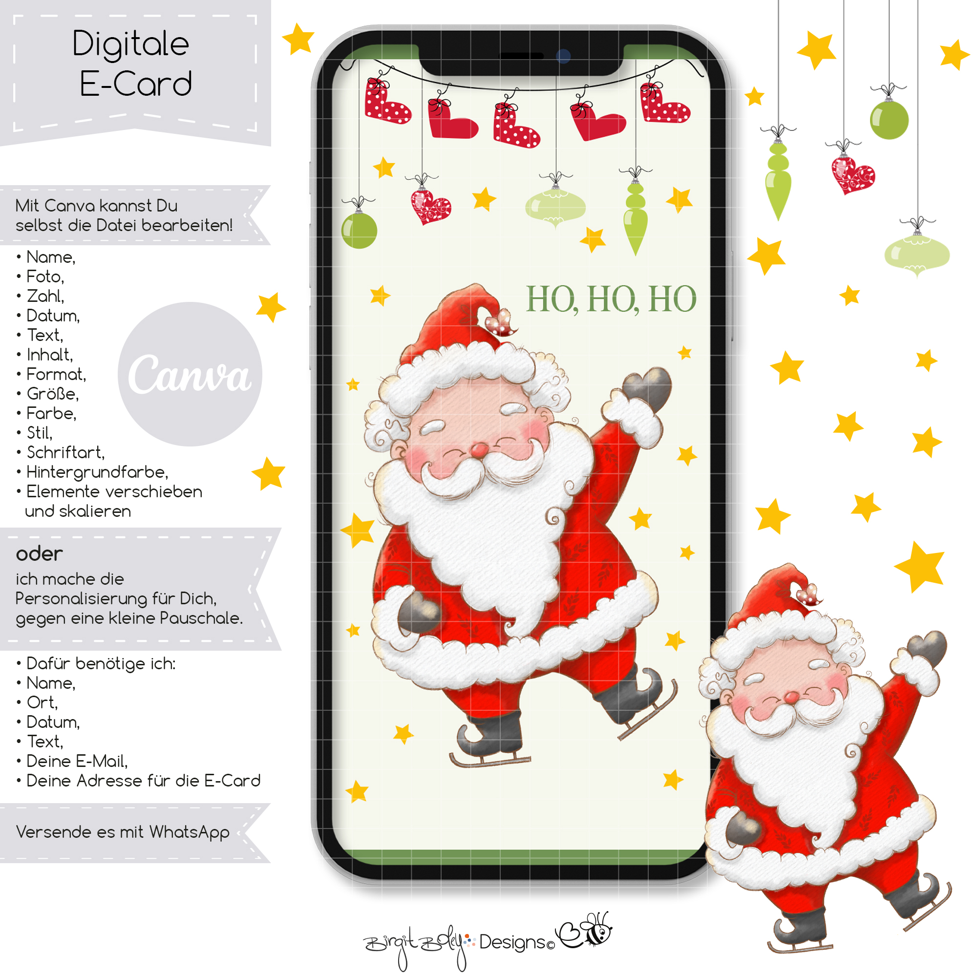 Ecard Weihnachtsgrüße Weihnachtsmann 02 [Digital] – Bild 3