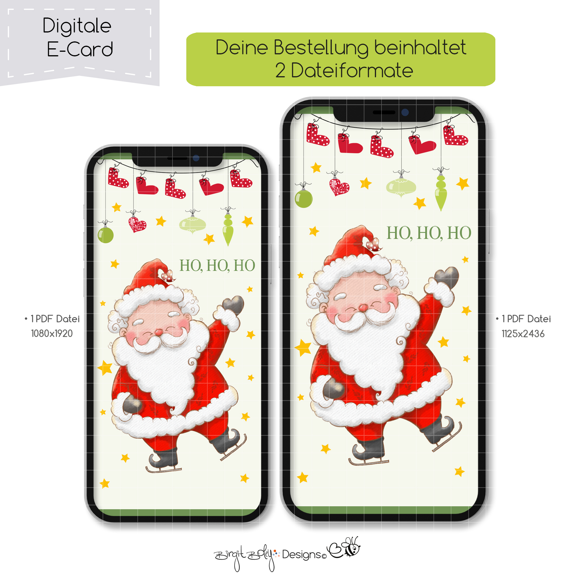 Ecard Weihnachtsgrüße Weihnachtsmann 02 [Digital] – Bild 4