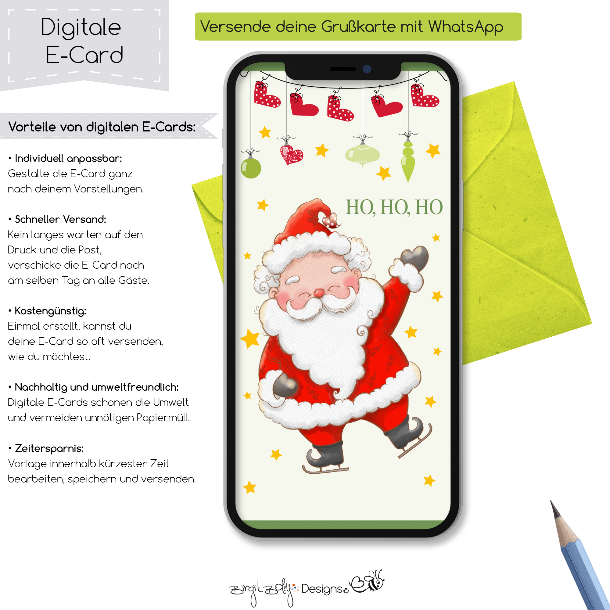 Ecard Weihnachtsgrüße Weihnachtsmann 02 [Digital] – Bild 5
