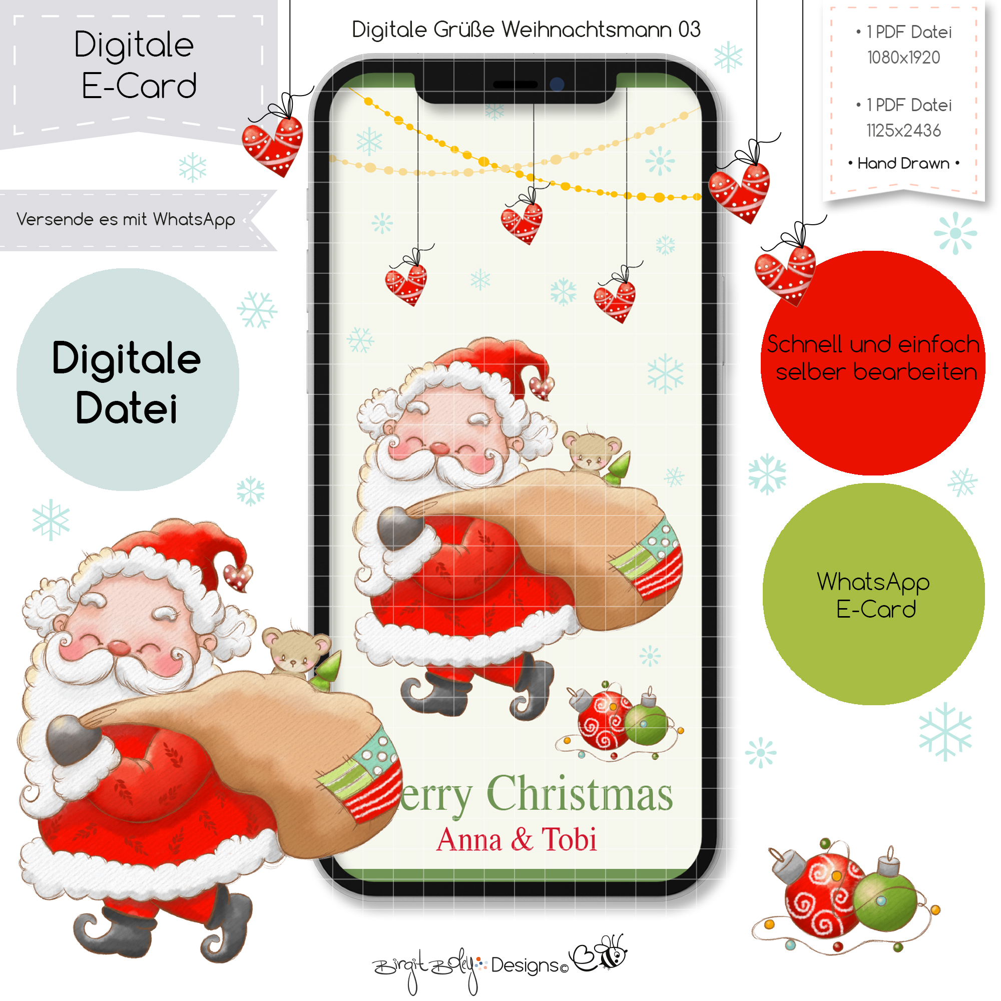 Ecard Weihnachtsgrüße Weihnachtsmann 03 [Digital]