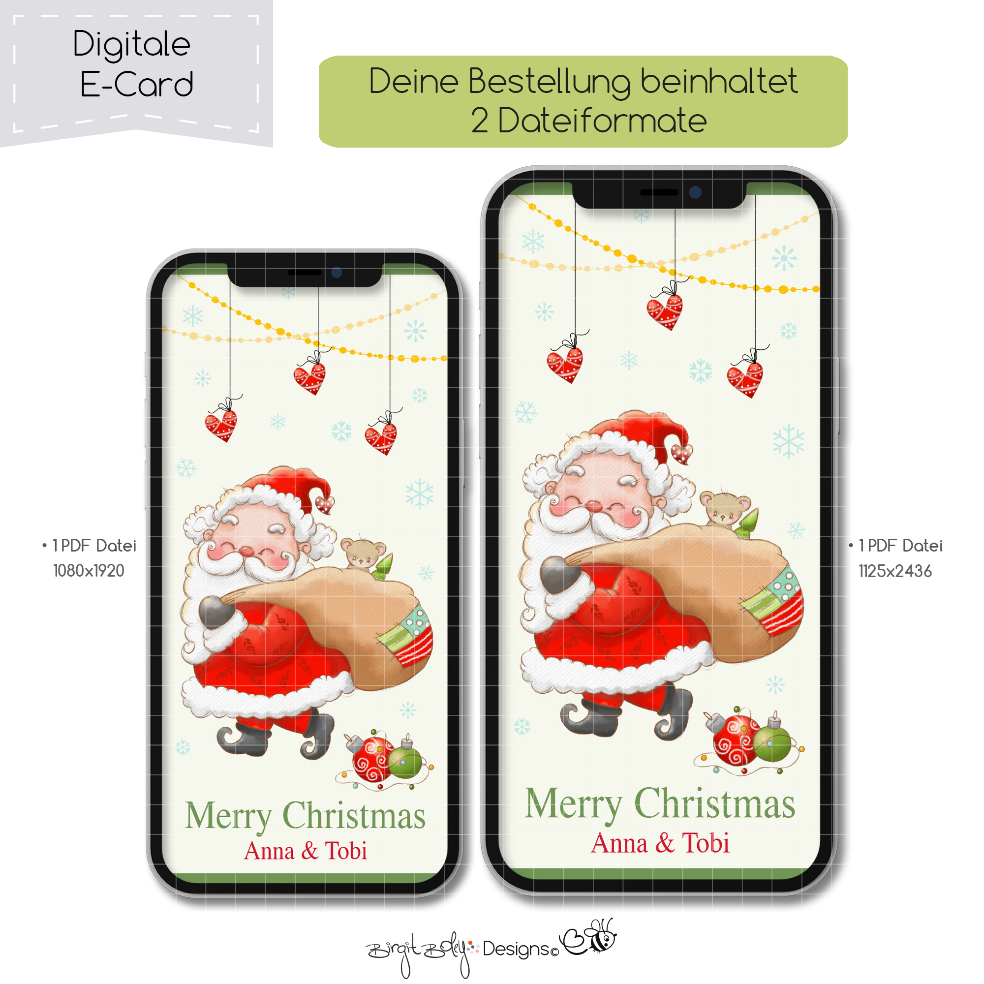 Ecard Weihnachtsgrüße Weihnachtsmann 03 [Digital] – Bild 4