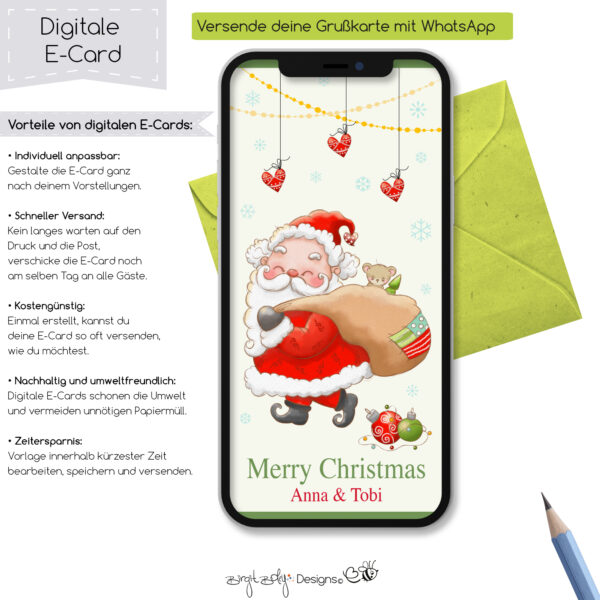 Ecard Weihnachtsgrüße Weihnachtsmann 03 [Digital] – Bild 5
