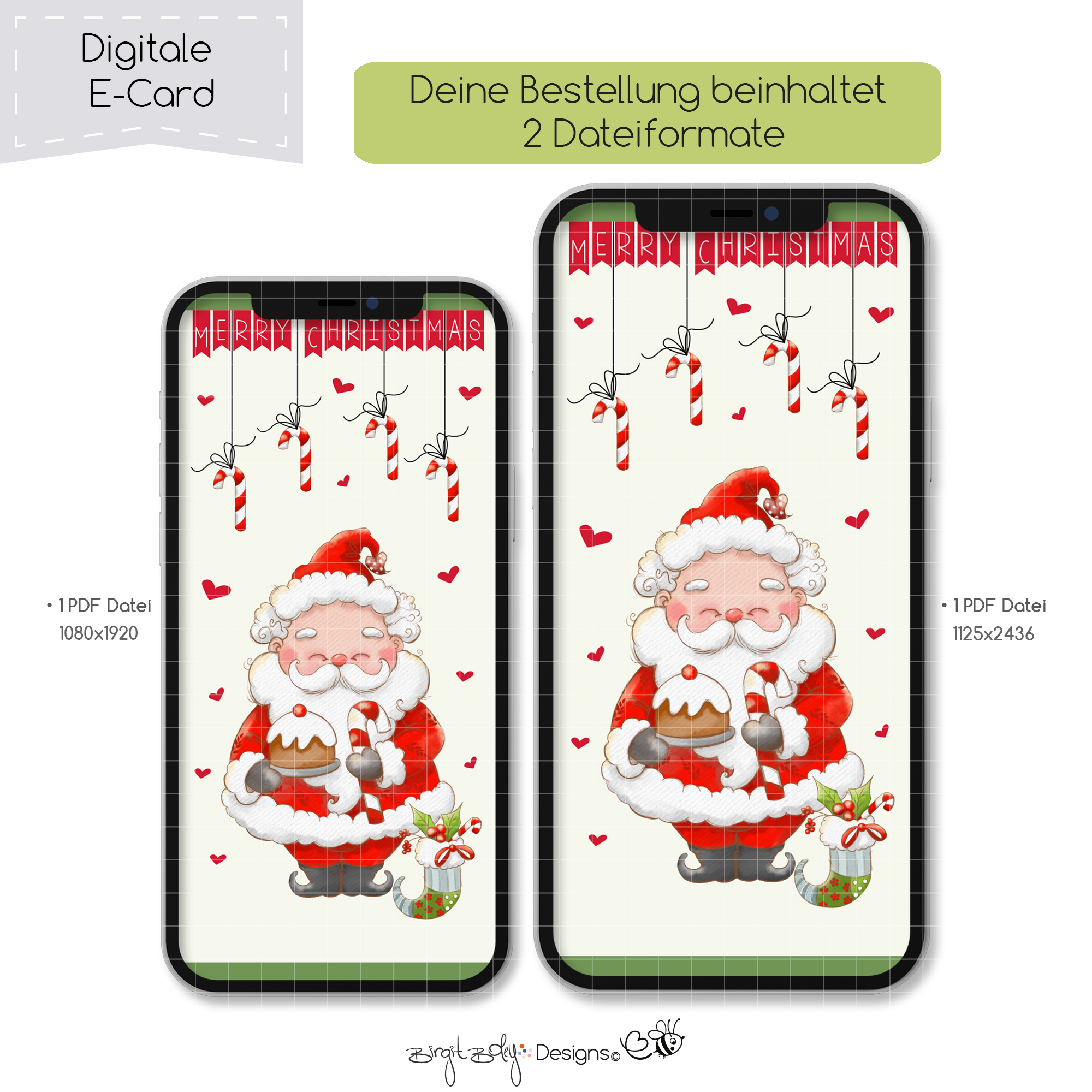 Ecard Weihnachtsgrüße Weihnachtsmann 04 [Digital] – Bild 4