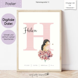 Namensposter H [Digital]