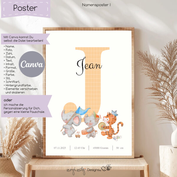 Namensposter J [Digital] – Bild 2