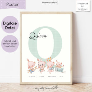 Namensposter Q [Digital]