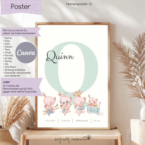 Namensposter Q [Digital] – Bild 2