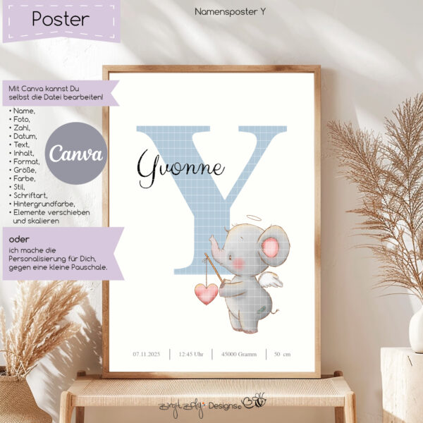 Namensposter Y [Digital] – Bild 2