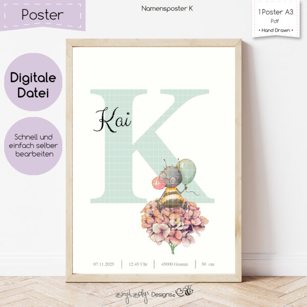 Namensposter K [Digital]