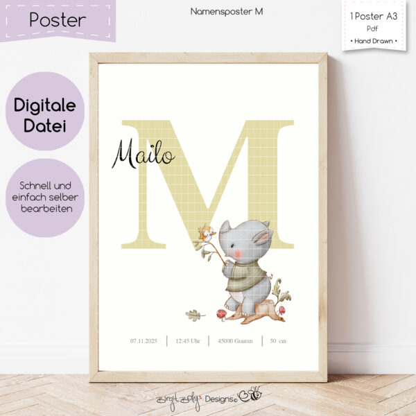 Namensposter M [Digital]