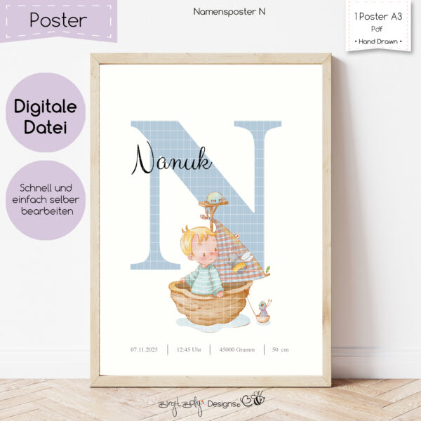 Namensposter N [Digital]