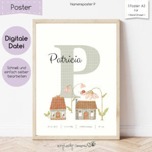 Namensposter P [Digital]