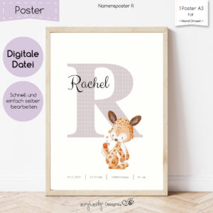 Namensposter R [Digital]