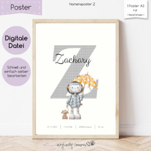 Namensposter Z [Digital]
