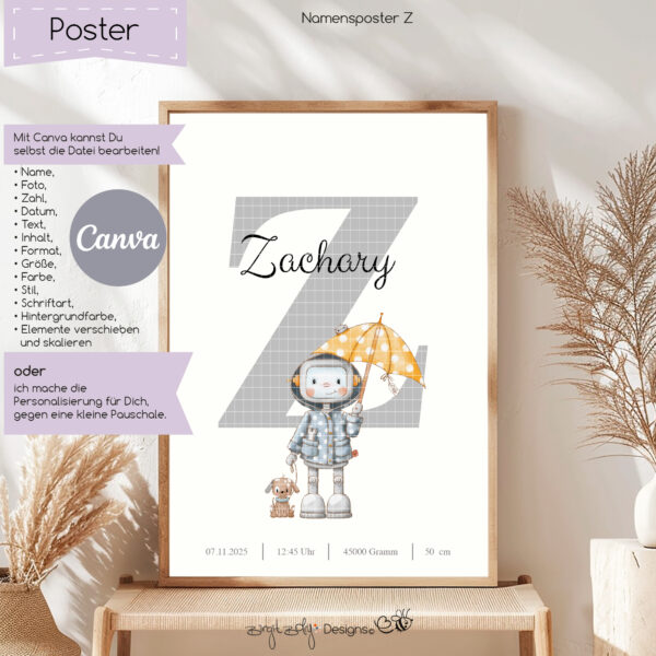 Namensposter Z [Digital] – Bild 2