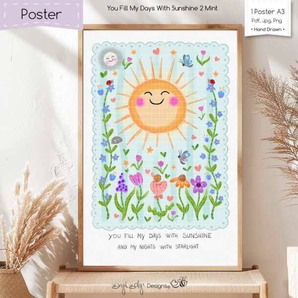 Poster You Fill My Days With Sunshine 2_Mint [Digital] – Bild 3