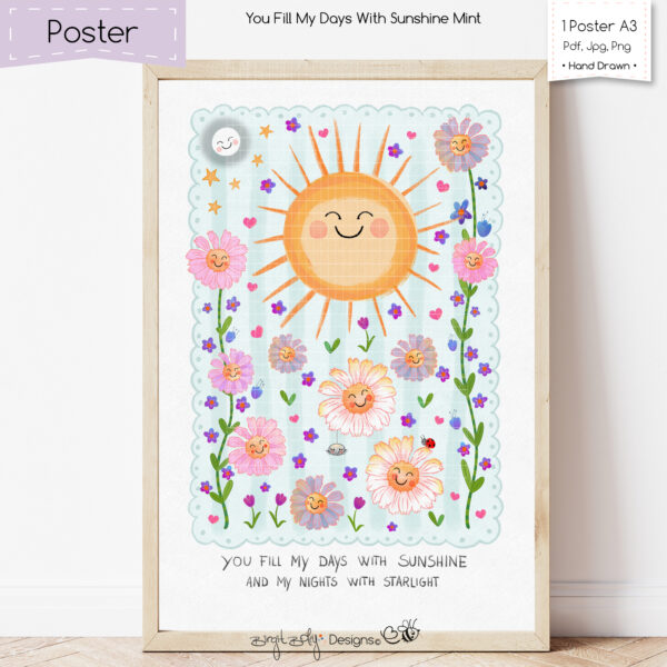 Poster You Fill My Days With Sunshine_Mint [Digital]