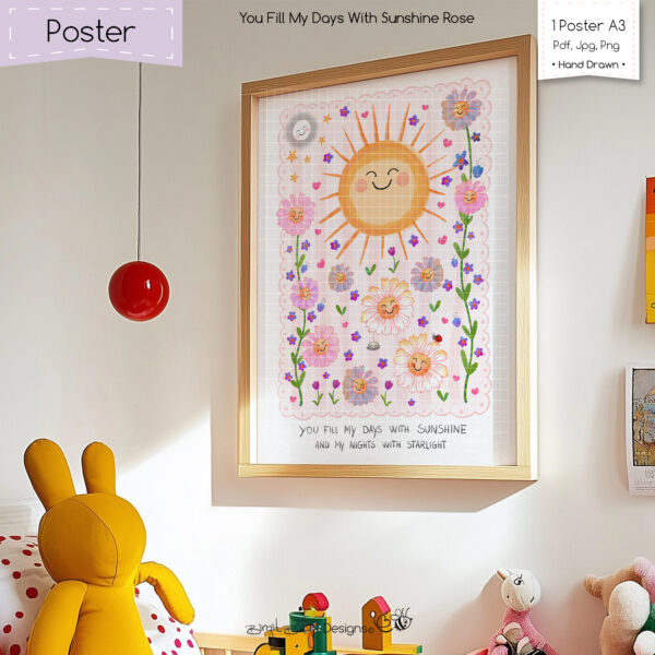 Poster You Fill My Days With Sunshine_Rose [Digital] – Bild 2