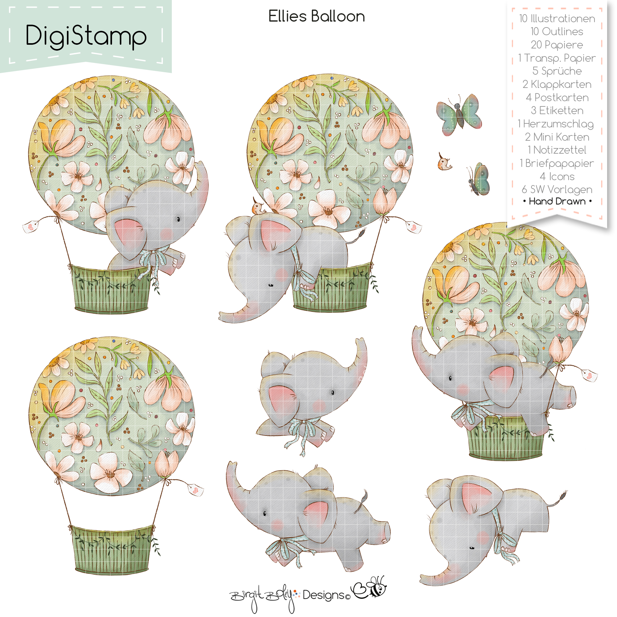 Digistamp Ellies Balloon [Digital]