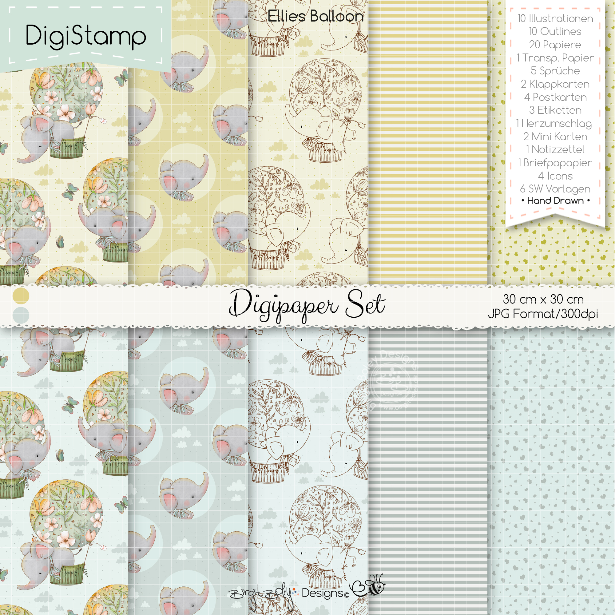 Digistamp Ellies Balloon [Digital] – Bild 2