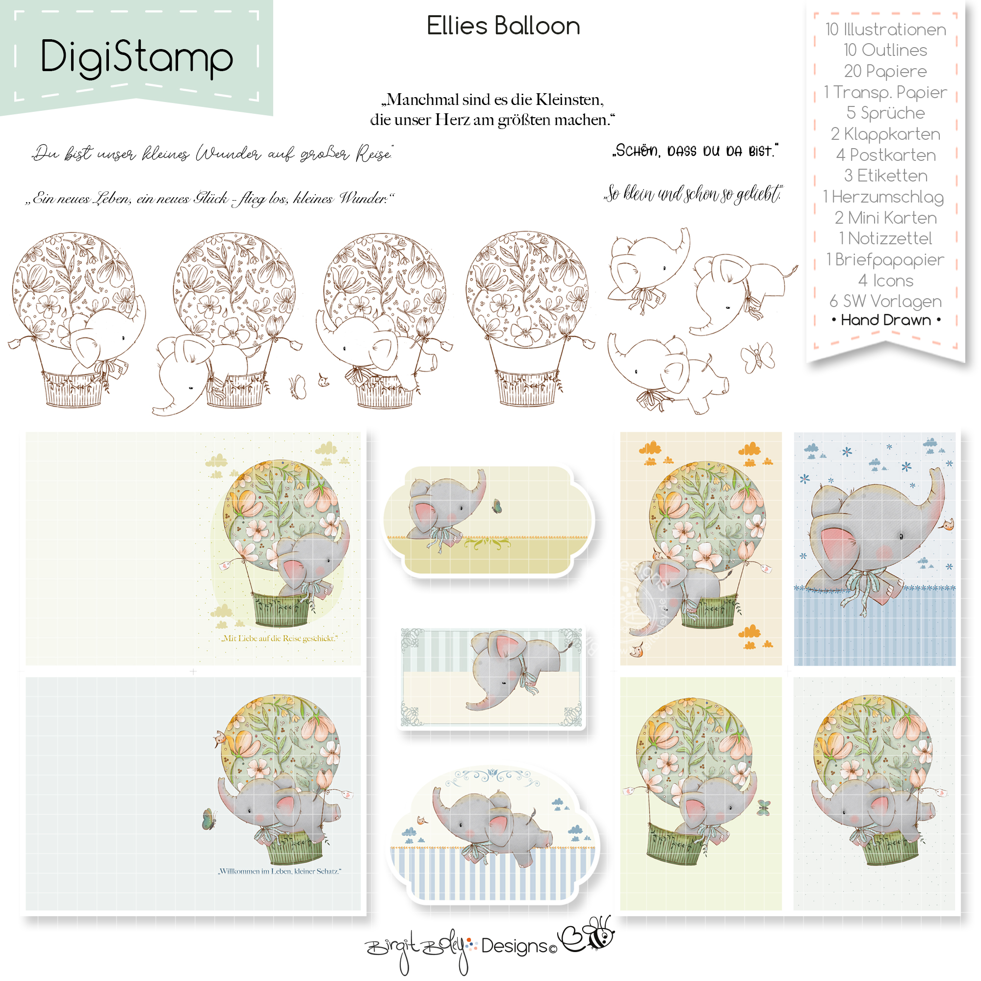 Digistamp Ellies Balloon [Digital] – Bild 4