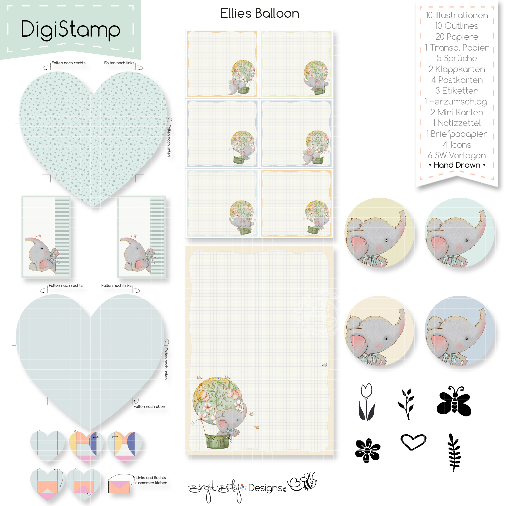 Digistamp Ellies Balloon [Digital] – Bild 5