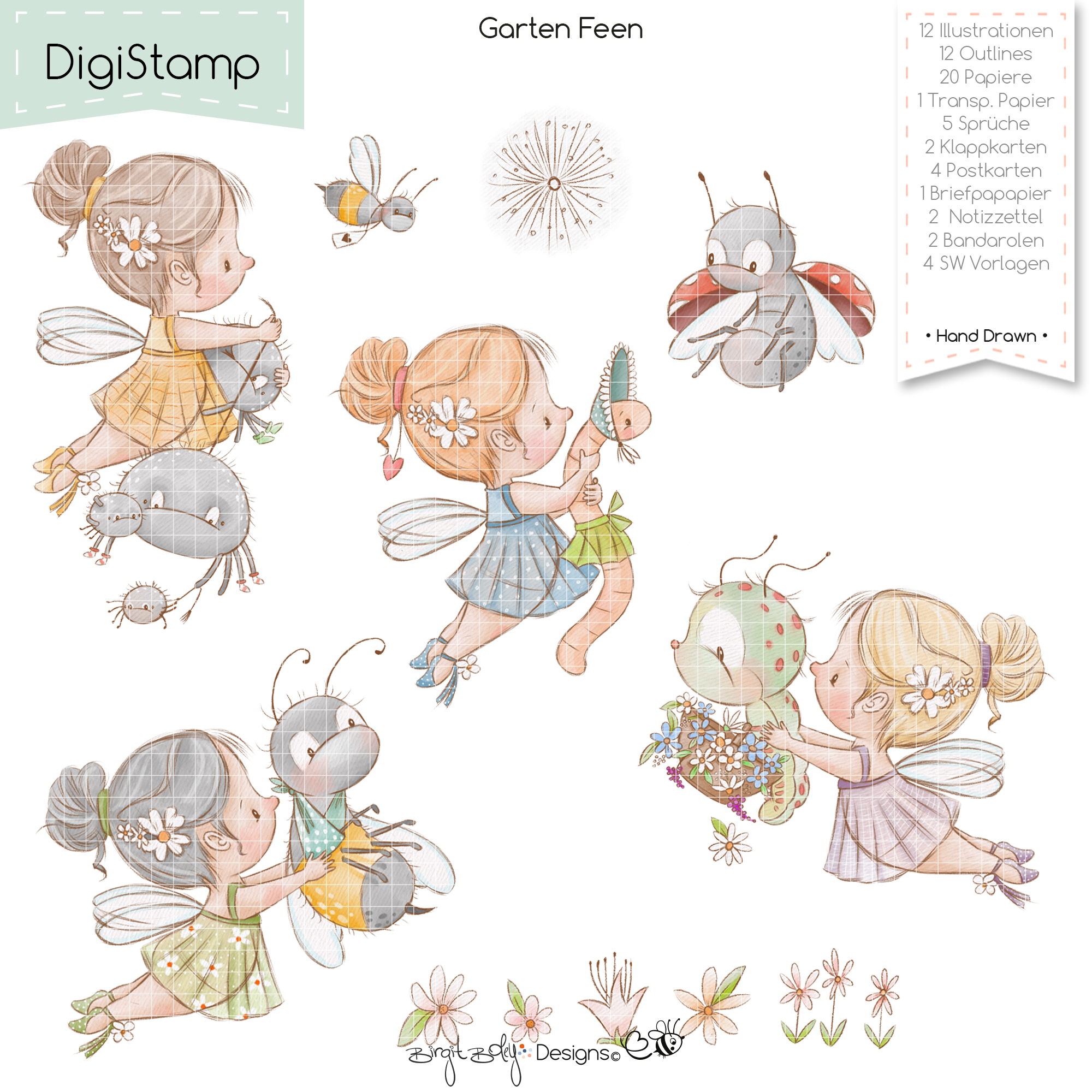 Digistamp Garten Feen [Digital]
