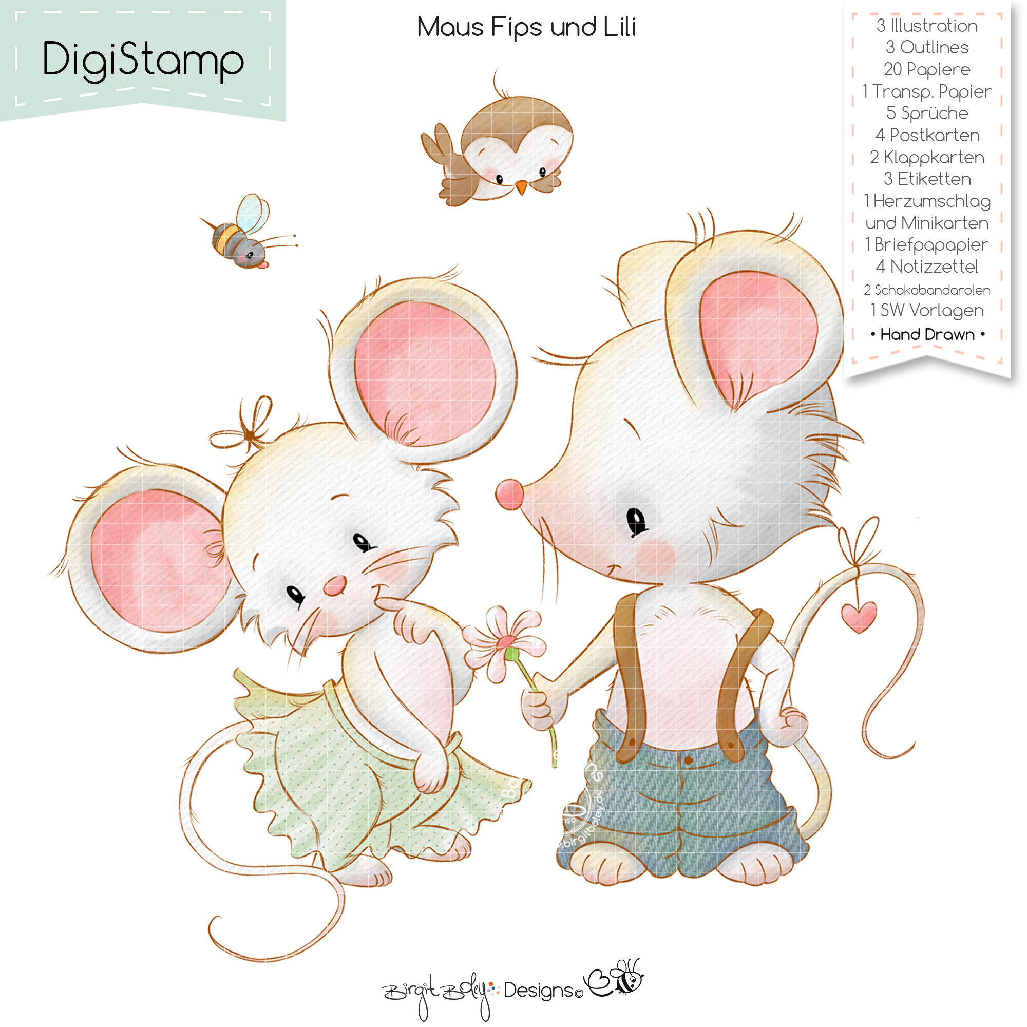 Digistamp Maus Fips und Lili [Digital]
