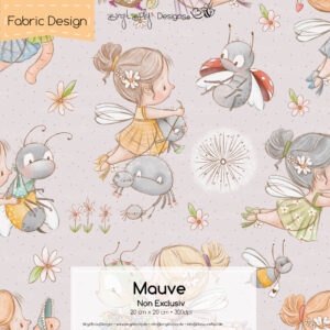 Stoffdesign Garten Feen • Mauve • Non Exclusiv [Digital]