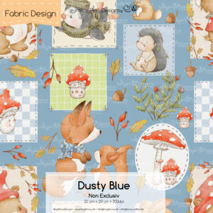 Stoffdesign Herbst • Dusty Blue • Non Exclusiv [Digital]