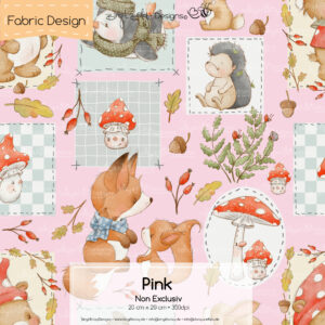 Stoffdesign Herbst • Pink • Non Exclusiv [Digital]