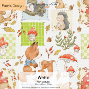 Stoffdesign Herbst • White • Non Exclusiv [Digital]