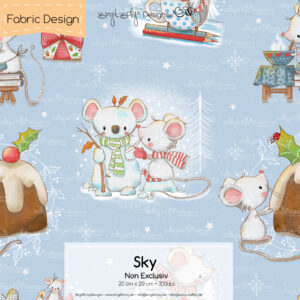 Stoffdesign Maus Fips Weihnachten • Sky • Non Exclusiv [Digital]