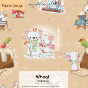 Stoffdesign Maus Fips Weihnachten • Wheat • Non Exclusiv [Digital]