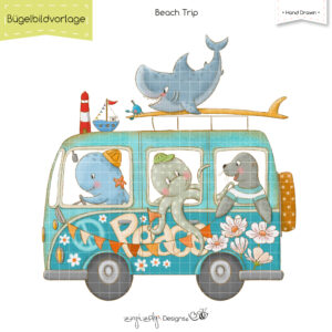 Bügelbildvorlage Beach Trip [Digital]