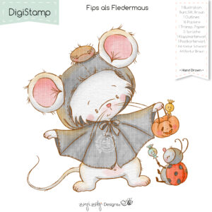 Digistamp Fips als Fledermaus [Digital]