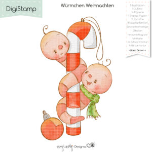 Digistamp Würmchen Weihnachten [Digital]