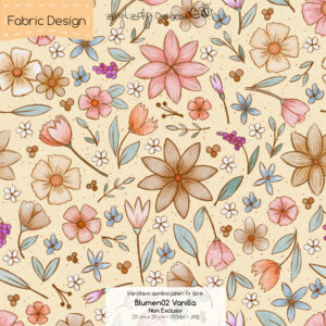 Stoffdesign Blumen 02 • Vanilla • Non Exclusiv [Digital]