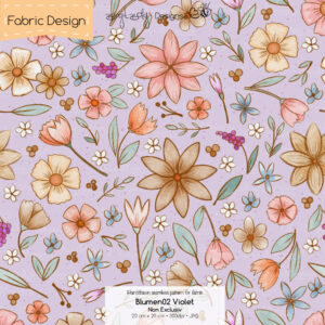 Stoffdesign Blumen 02 • Violet • Non Exclusiv [Digital]