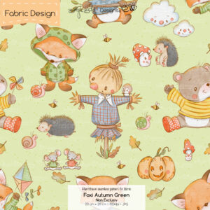 Stoffdesign Foxi Autumn • Green • Non Exclusiv [Digital]