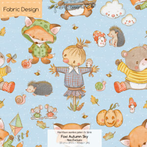 Stoffdesign Foxi Autumn • Sky • Non Exclusiv [Digital]