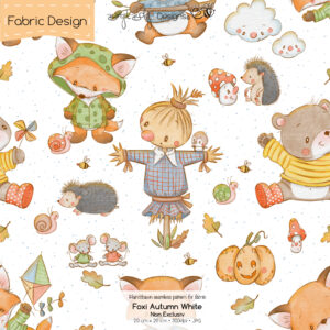 Stoffdesign Foxi Autumn • White • Non Exclusiv [Digital]